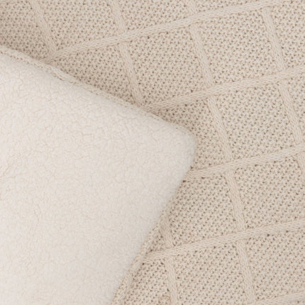 Jollein Boxkleed Check Knit Oatmeal 75 X 95 Cm koop je bij Babywinkel