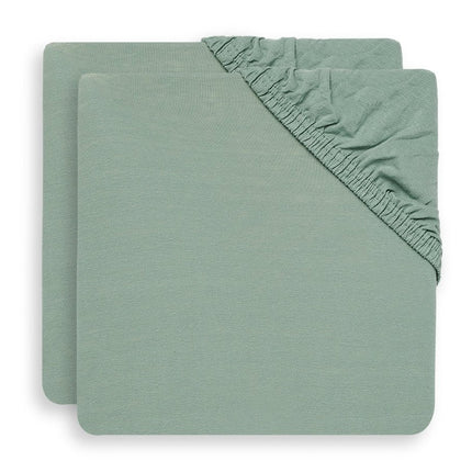 Jollein Hoeslaken Jersey Boxmatras Ash Green 75x95cm 2st koop je bij Babywinkel
