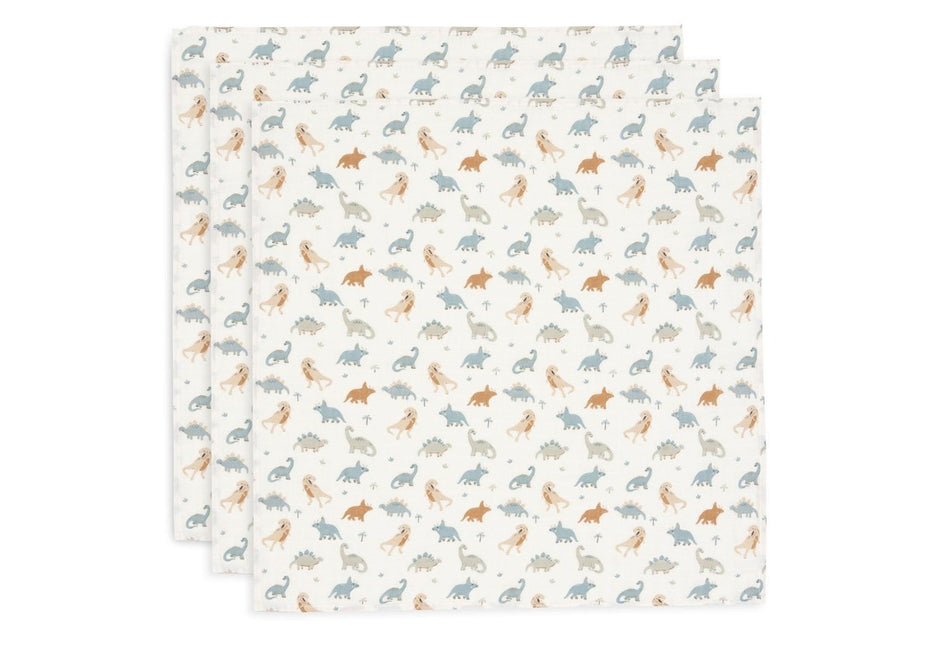 Jollein Hydrofiele Doek Roarsome 70 X 70 Cm 3St koop je bij Babywinkel