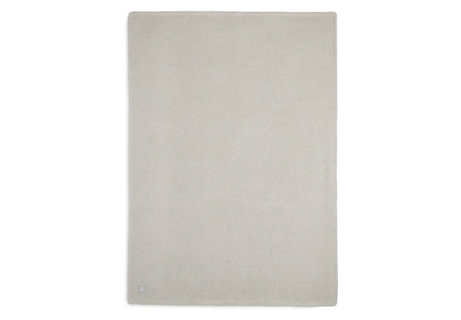 Jollein Ledikantdeken Basic Knit Nougat/Fleece 100x150cm koop je bij Babywinkel