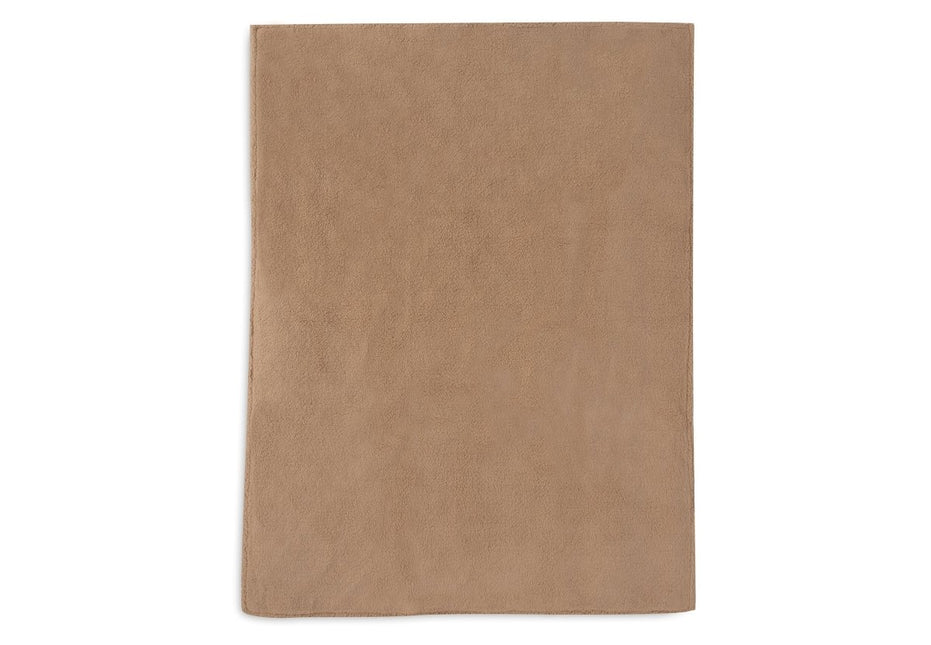Jollein Ledikantdeken Check Knit Biscuit/Teddy Fleece 100 X 150 Cm koop je bij Babywinkel