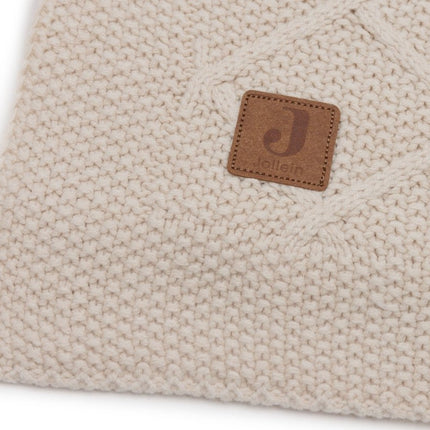 Jollein Ledikantdeken Check Knit Oatmeal 100 X 150 Cm koop je bij Babywinkel