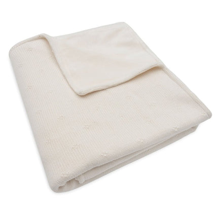 Jollein Ledikantdeken Cosy Knit Ivory/Velvet 100 X 150 Cm koop je bij Babywinkel