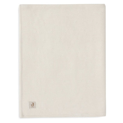 Jollein Ledikantdeken Cosy Knit Ivory/Velvet 100 X 150 Cm koop je bij Babywinkel