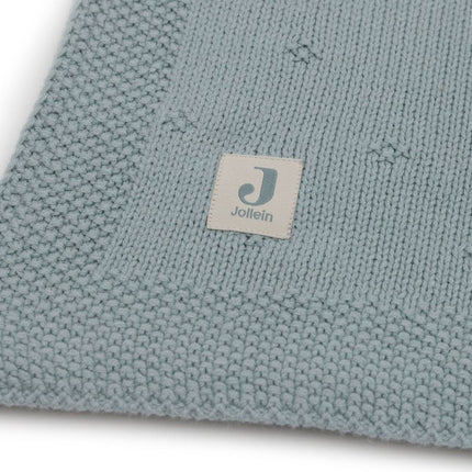 Jollein Ledikantdeken Cosy Knit Sea Green 100 X 150 Cm koop je bij Babywinkel
