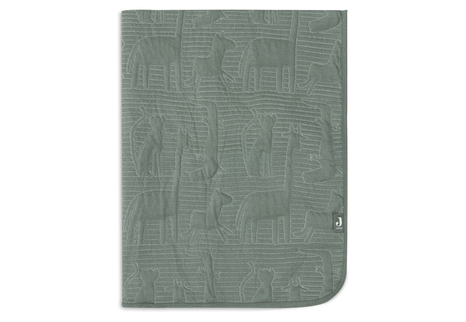 Jollein Ledikantdeken Jungle Jambo Ash Green/Laurel 100 X 150 Cm koop je bij Babywinkel
