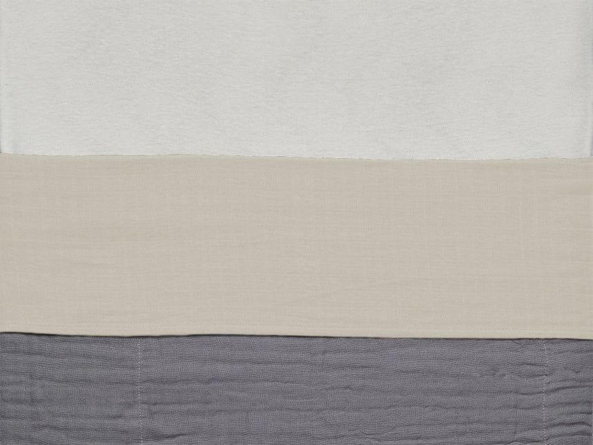 Jollein Ledikantlaken Wrinkled Cotton Nougat 120x150cm koop je bij Babywinkel