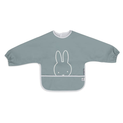 Jollein Slabbetje Waterproof Miffy Peekaboo Sea Green Met Mouwen koop je bij Babywinkel