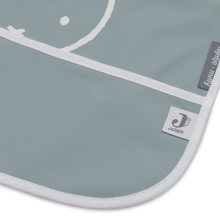 Jollein Slabbetje Waterproof Miffy Peekaboo Sea Green Met Mouwen koop je bij Babywinkel