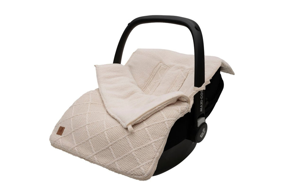 Jollein Voetenzak Check Knit Oatmeal 0+ 3/5 Punts koop je bij Babywinkel