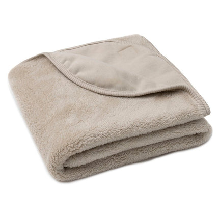 Jollein Wiegdeken Basic Jersey/Sherpa - Warm Sand 75X100Cm koop je bij Babywinkel