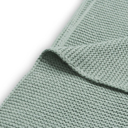Jollein Wiegdeken Basic Knit Forest Green 75x100cm koop je bij Babywinkel
