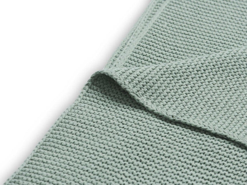 Jollein Wiegdeken Basic Knit Forest Green 75x100cm koop je bij Babywinkel