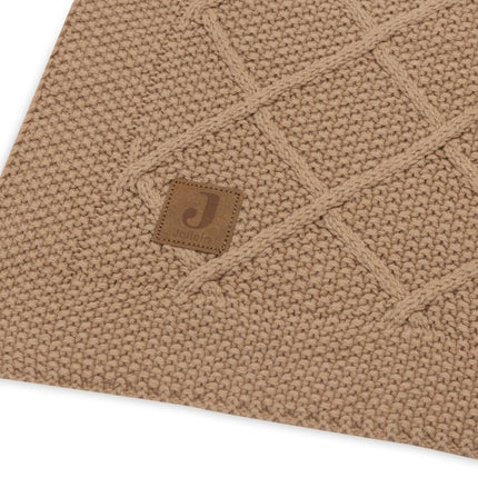 Jollein Wiegdeken Check Knit Biscuit 75 X 100 Cm koop je bij Babywinkel