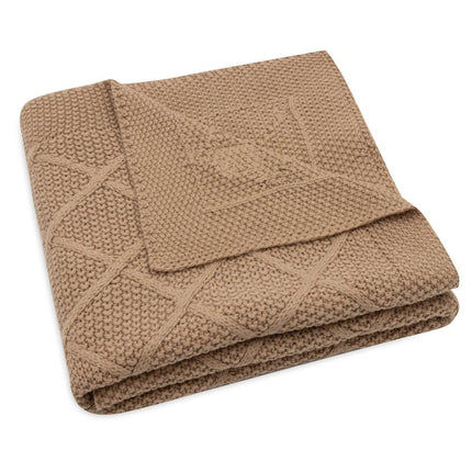 Jollein Wiegdeken Check Knit Biscuit 75 X 100 Cm koop je bij Babywinkel