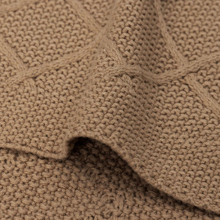 Jollein Wiegdeken Check Knit Biscuit 75 X 100 Cm koop je bij Babywinkel