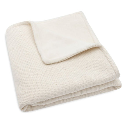 Jollein Wiegdeken Cosy Knit Ivory/Velvet 75 X 100 Cm koop je bij Babywinkel