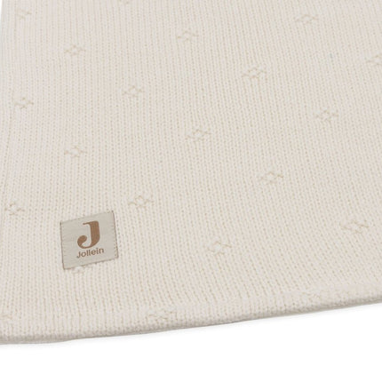 Jollein Wiegdeken Cosy Knit Ivory/Velvet 75 X 100 Cm koop je bij Babywinkel