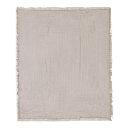 Jollein Wiegdeken Fringe Olive Green/ Ivory 75X100cm koop je bij Babywinkel