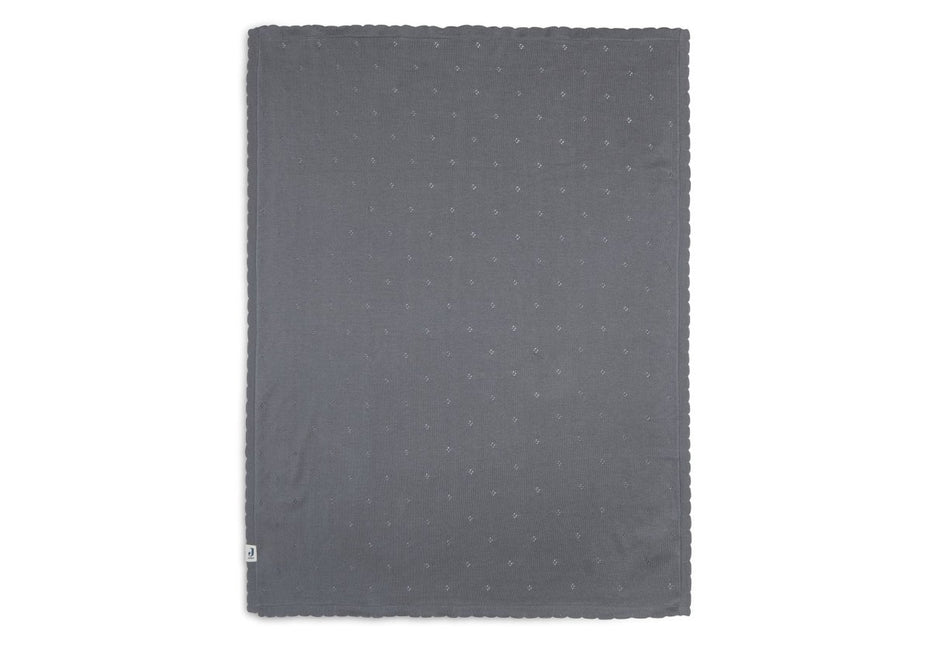 Jollein Wiegdeken Pointelle Storm Grey 100x150cm koop je bij Babywinkel