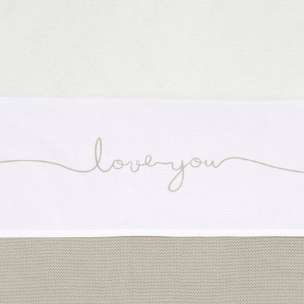 Jollein Wieglaken Love You Nougat 75x100cm koop je bij Babywinkel