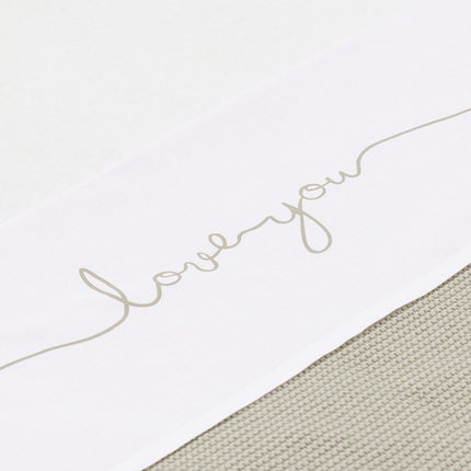 Jollein Wieglaken Love You Nougat 75x100cm koop je bij Babywinkel