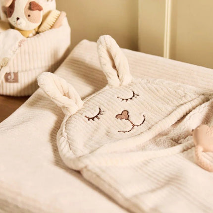 Jollein Wikkeldeken Baby Bunny Cloudy Rib/ Oatmeal koop je bij Babywinkel