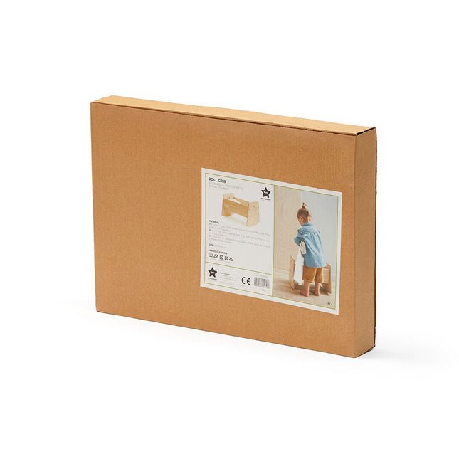Kid's Concept Houten Poppenwieg met Beddengoed koop je bij Babywinkel