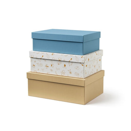 Kid's Concept Opbergbakjes Blauw 3 Set koop je bij Babywinkel