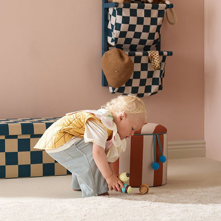 Kid's Concept Poef Cilinder Met Opbergruimte Bruin koop je bij Babywinkel