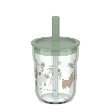 Mepal Rietjesbeker Glas Mio Little Farm 250Ml koop je bij Babywinkel