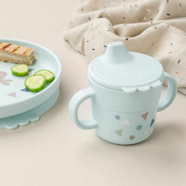 Kinderserviesset met zuignap Celebration Blue koop je bij Babywinkel