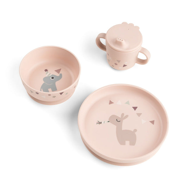 Kinderserviesset met zuignap Celebration Powder koop je bij Babywinkel