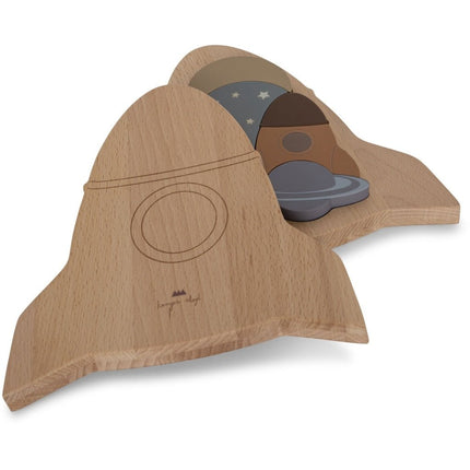 Konges Slojd Houten Speelgoed Puzzle Rocket Fsc Multi Color koop je bij Babywinkel
