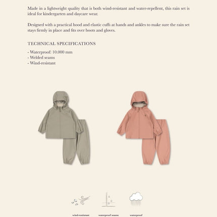 Konges Slojd Regenset Plainy Laurel Oak koop je bij Babywinkel