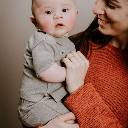 Baby's Only Baby Broekje Kort Melange Grijs koop je bij Babywinkel