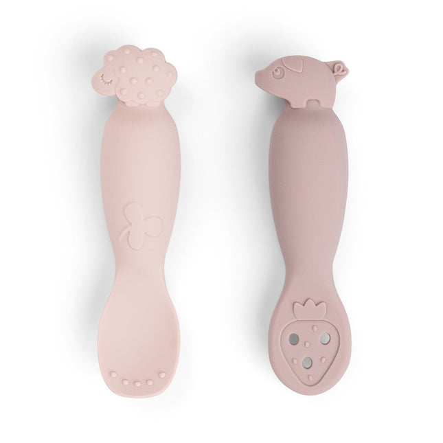 Done by Deer Baby Bestekset Tiny Farm 2St Roze koop je bij Babywinkel