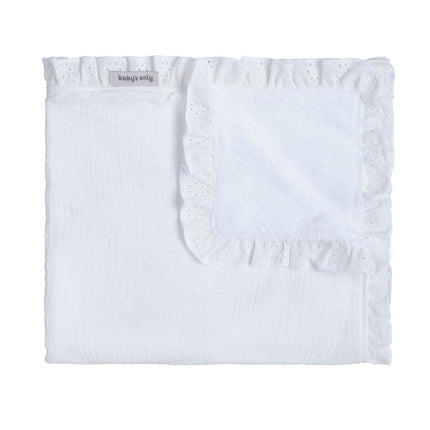 Baby's Only Ledikantdeken Teddy Calm Wit koop je bij Babywinkel
