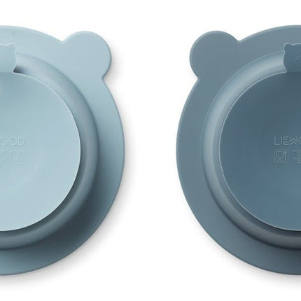 Liewood Babybord Peony Sea Blue/Whale Blue 2St koop je bij Babywinkel