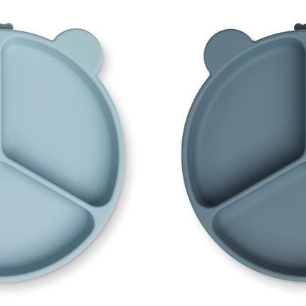 Liewood Babybord Stacy Sea Blue/Whale Blue 2St koop je bij Babywinkel