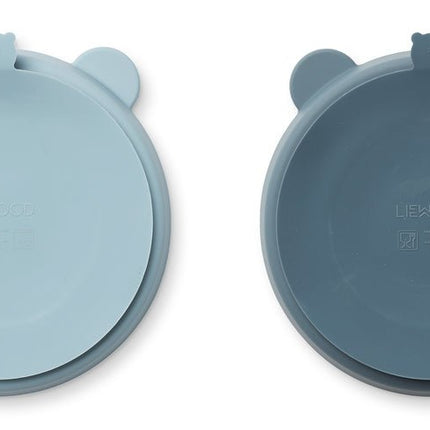 Liewood Babybord Stacy Sea Blue/Whale Blue 2St koop je bij Babywinkel