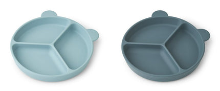 Liewood Babybord Stacy Sea Blue/Whale Blue 2St koop je bij Babywinkel