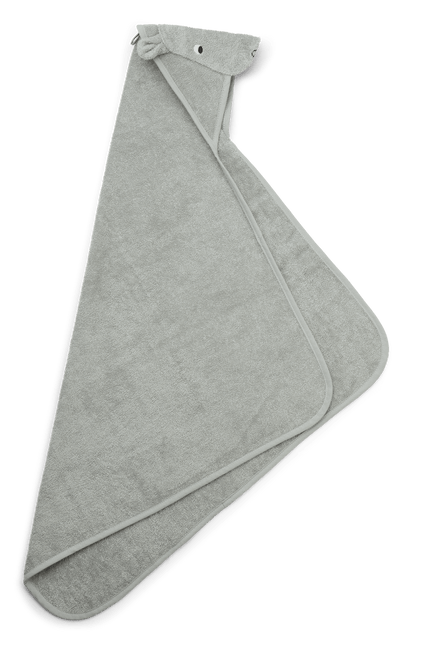 Liewood Badcape Baby Albert Hippo Dove Blue koop je bij Babywinkel