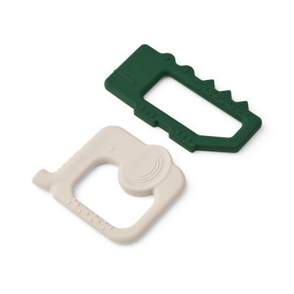 Liewood Bijtring Jonathan All Together 2 - Pack Garden Green / Sandy koop je bij Babywinkel