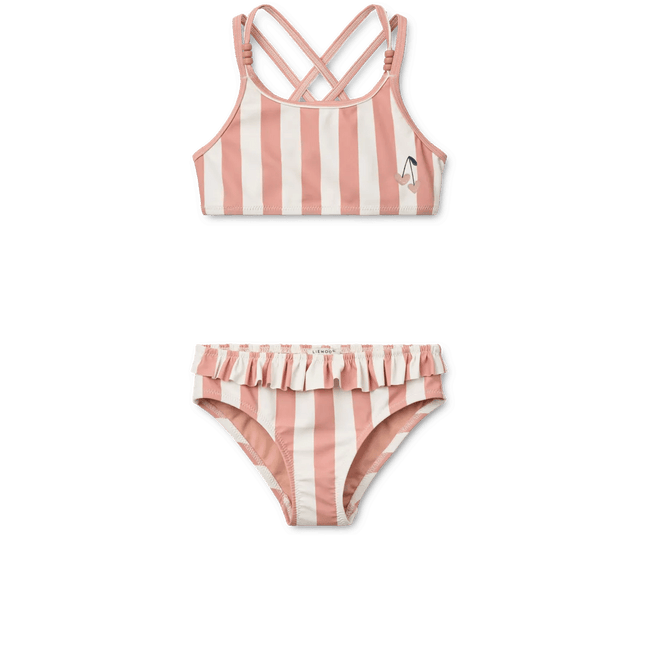 Liewood Bikini Kind Coral Blush / Creme De La Creme Stripe koop je bij Babywinkel
