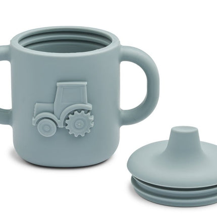 Liewood Drinkbeker Amelio Tractor Blue Fog koop je bij Babywinkel