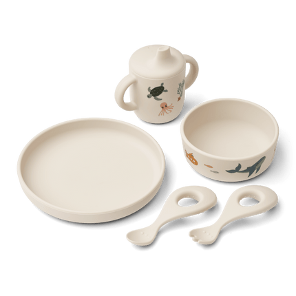 Liewood Kinderservies Set Ryle Sea Creature/Sandy koop je bij Babywinkel