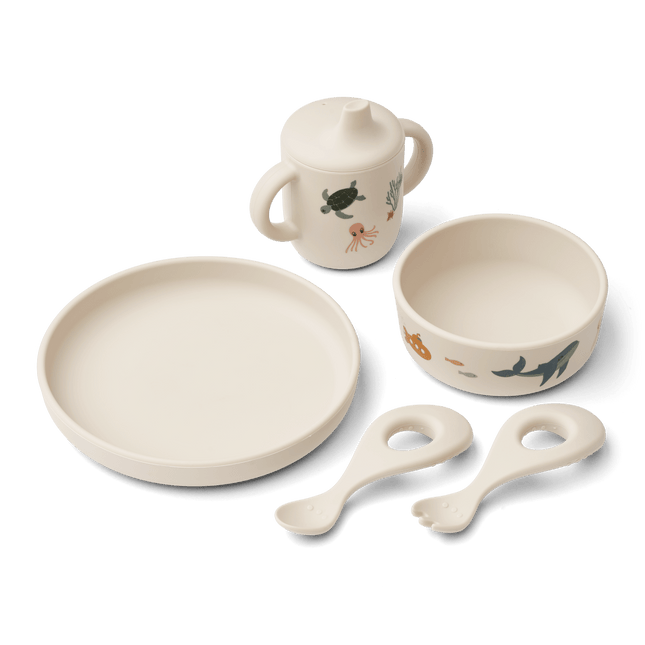 Liewood Kinderservies Set Ryle Sea Creature/Sandy koop je bij Babywinkel