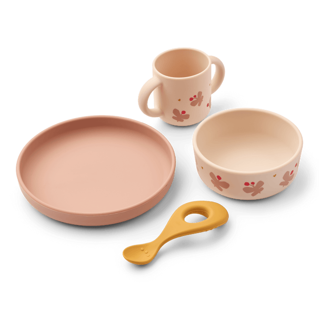 Liewood Kinderservies Set Vivi Butterfly / Apple blossom koop je bij Babywinkel