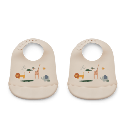 Liewood Slabbetje Tilda Safari Sandy 2St koop je bij Babywinkel